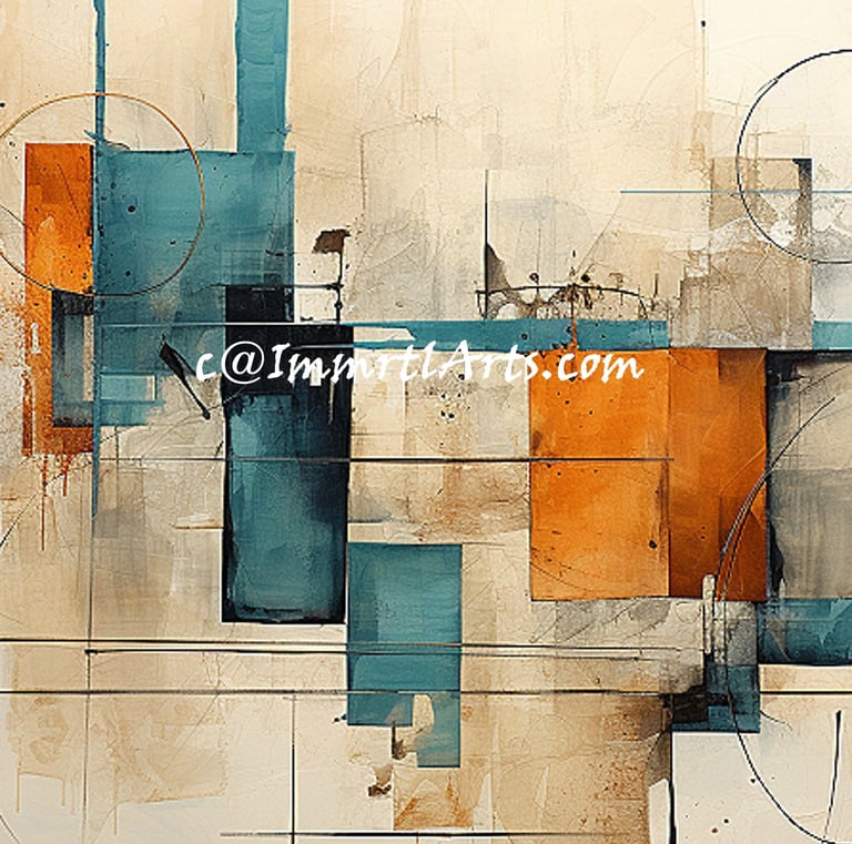 ImmrtlArts : Symphony of Shapes abstract painting description