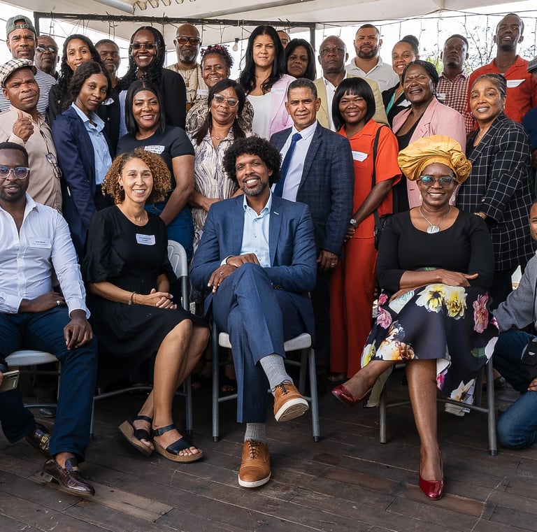 a group of people posing for a picture