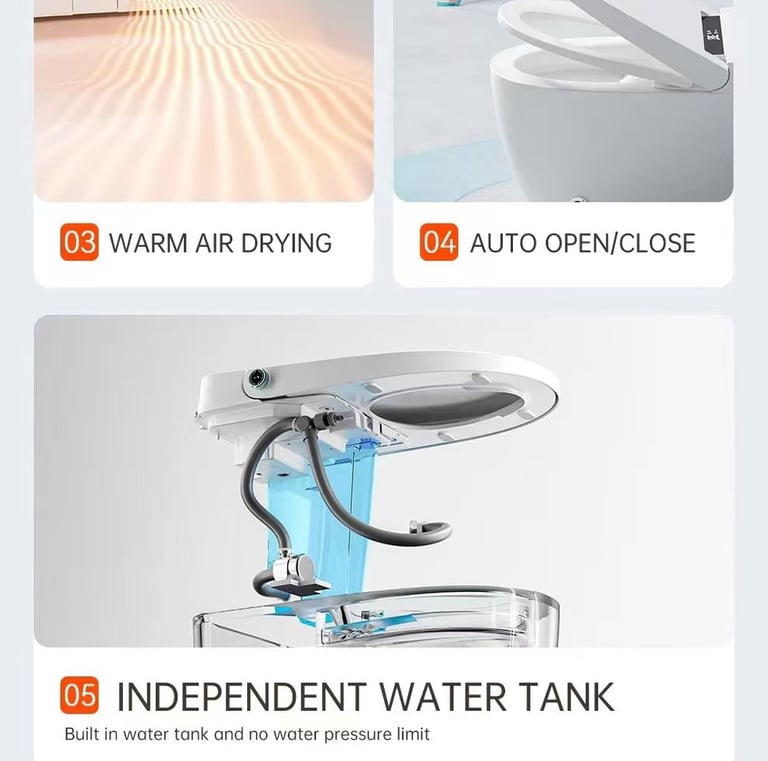 Independent water tank Smart Toilet 