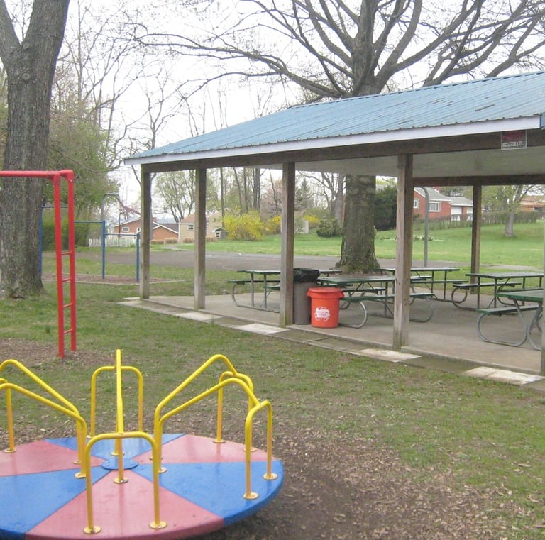 Playground and picnic pavilion at Crescent Hills Park
