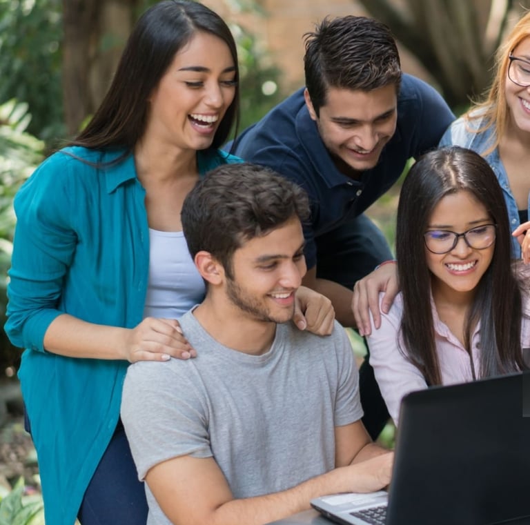 Student learning digital skill at Smart Village Computer Hub