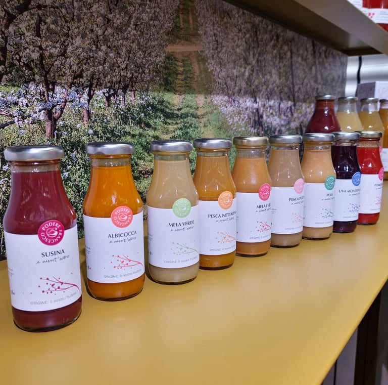 Succhi di frutta gourmet alta qualità senza zuccheri Podere Francesco