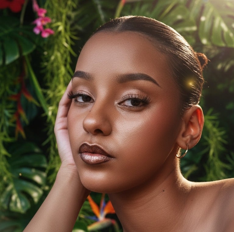 A beautifull woman looking into the camera