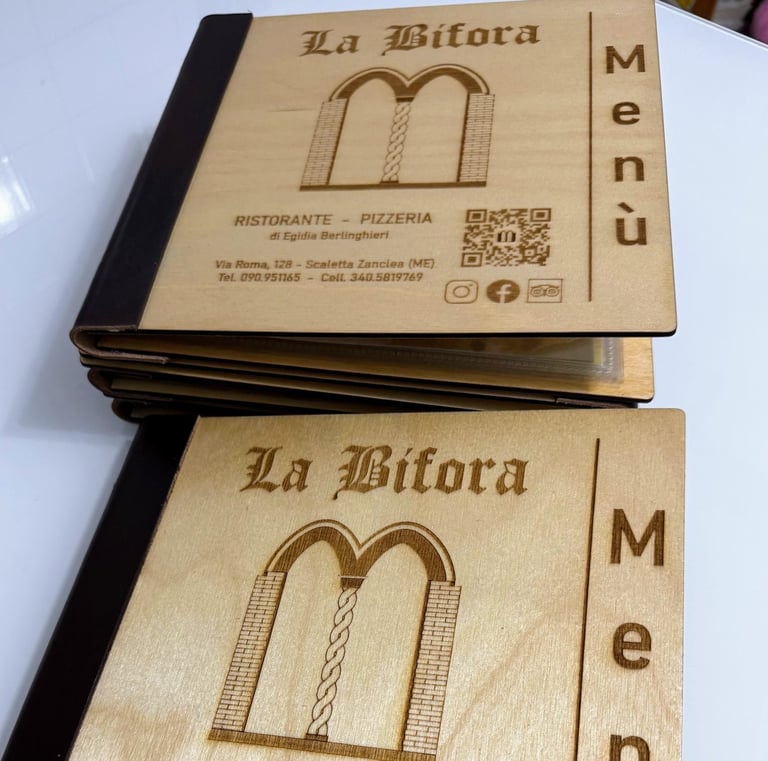 Menu pizzeria progettazione e realizzazione