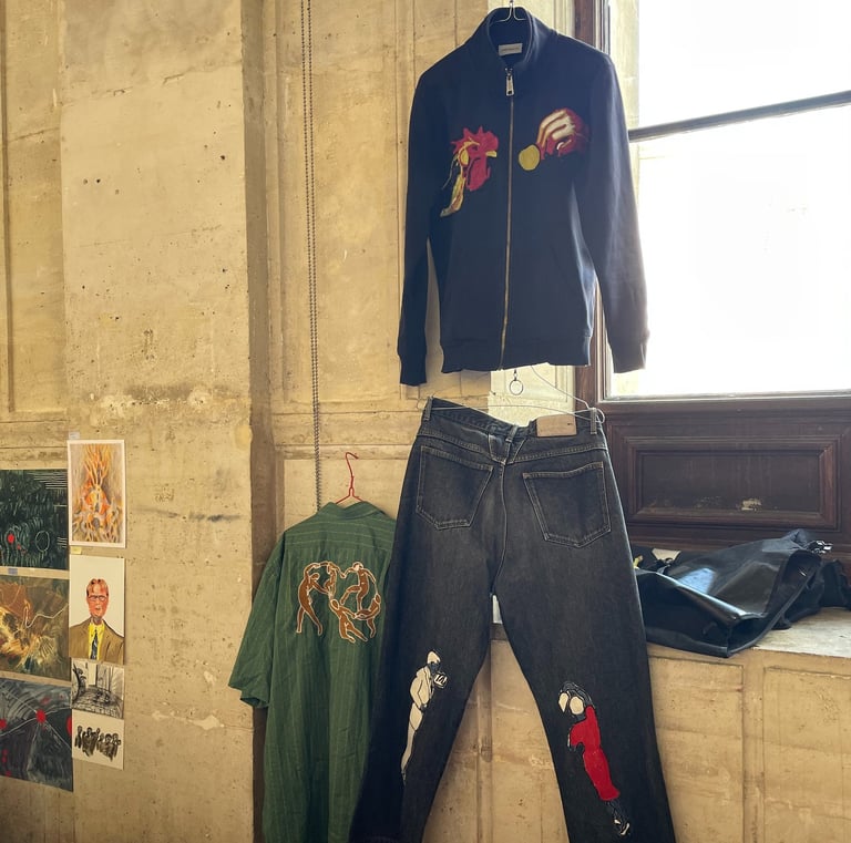 vente marché market beaux arts paris chemise jean veste matisse