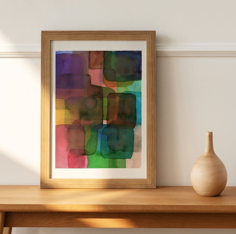 Aquarela autoral de Luciano Murino, usada como base da identidade visual da psicóloga Márcia Lhamas