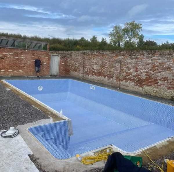 Vinyl Liner Swimming Pool Being Built