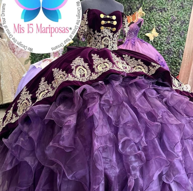 Purple Quinceanera Dress Made Exclusive for Alamo Bridal In San Antonio TX. Quince Dream Dress
