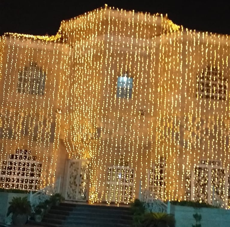 Dubai party lightning decorations