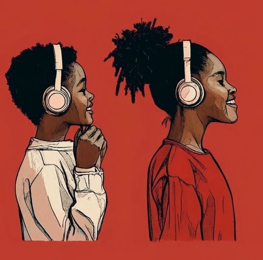 Kids listening to good music