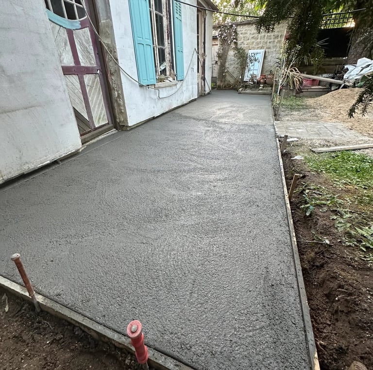 coulage d'une dalle béton