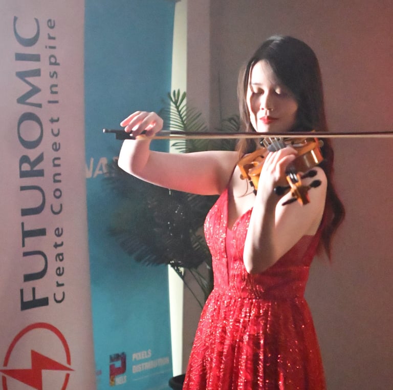 Violinist performance accompanying a Nikon Malaysia hands-on of the Nikon ZR