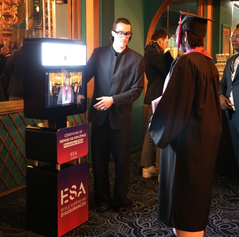 Borne photo pour remise de diplôme