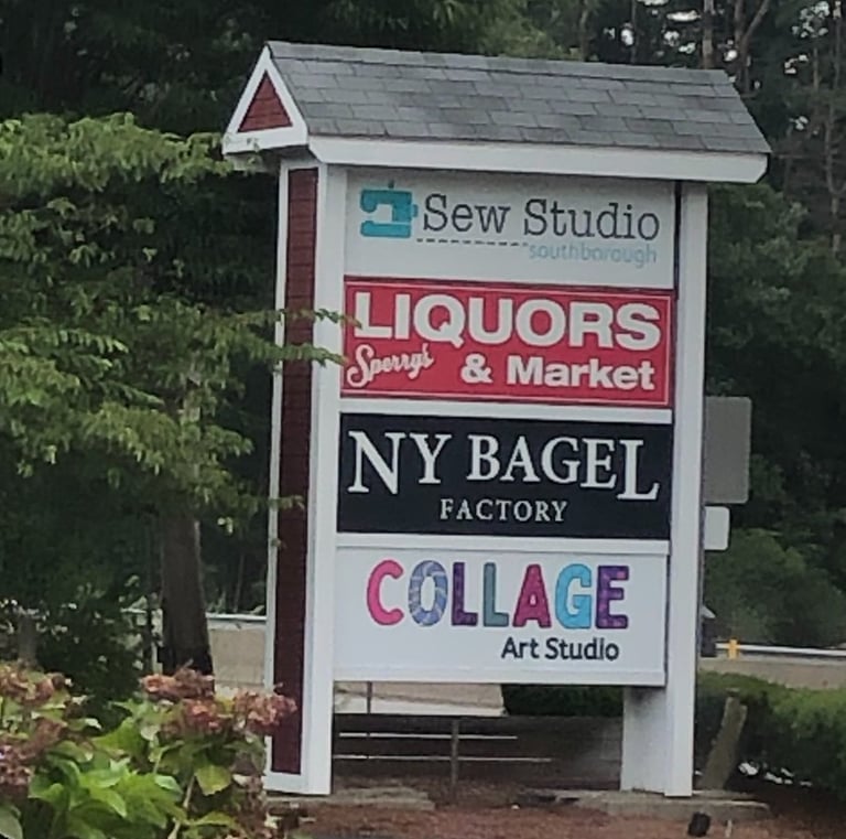 Sign located near Route 20 road.