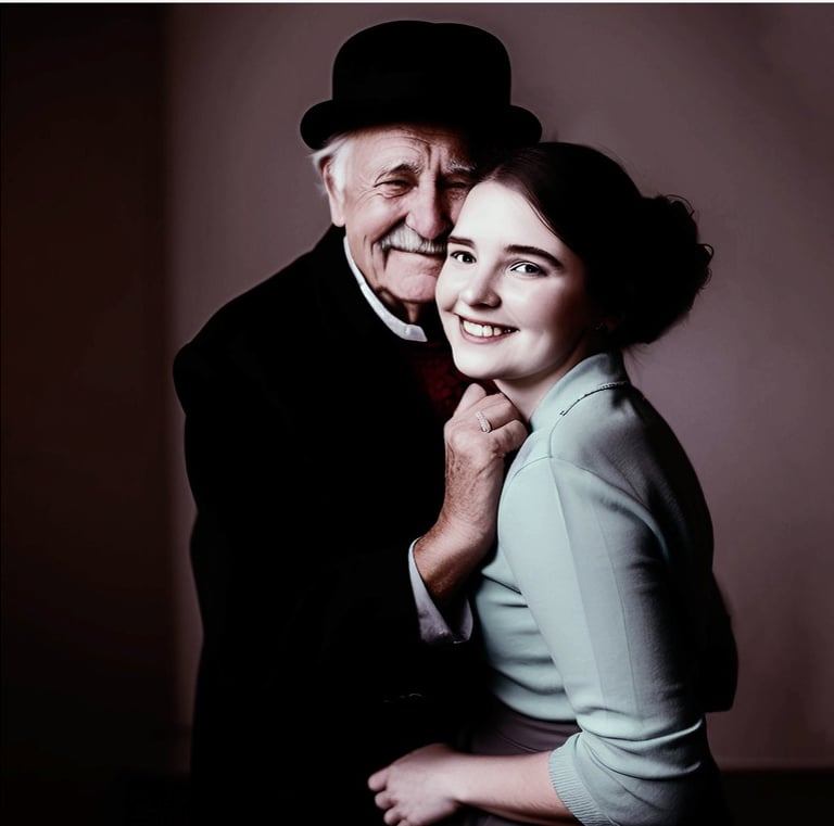 a man and woman posing for a photo