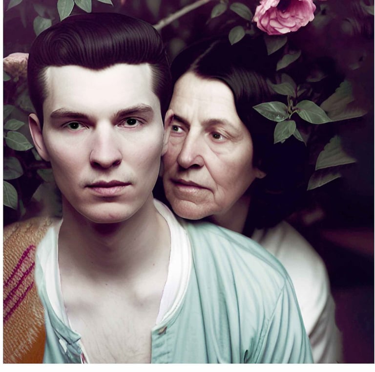 a man and woman standing next to each other