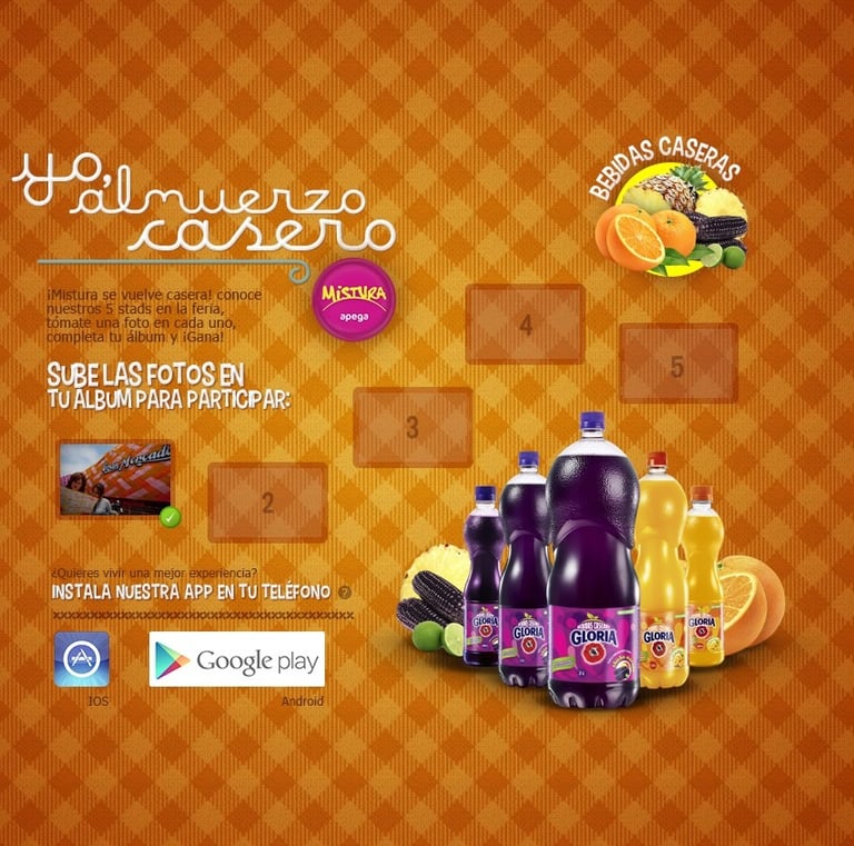 App para Bebidas Caseras del Grupo Gloria y su participación en la Feria Gastronómica Mistura Perú