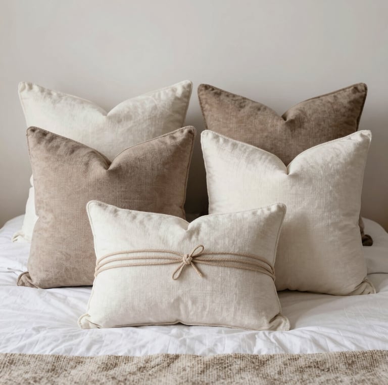 An elegant dining patio styled with water-resistant pillows on classic wrought iron chairs under subtle string lights.