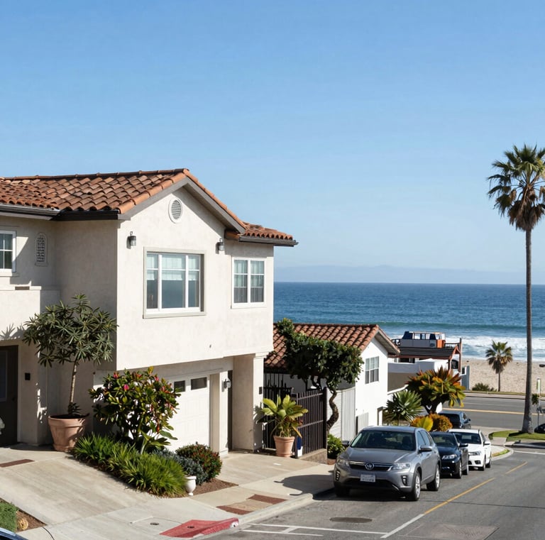 An open house event with visitors exploring a beautifully staged living room.