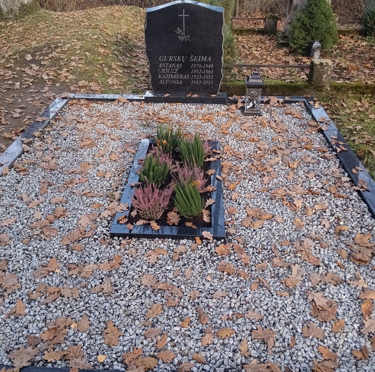 Antanas Gurskas 1870-1948 Uršulė 1892-1963 Kazimieras 1923-1951 Alfonsa 1932-2013