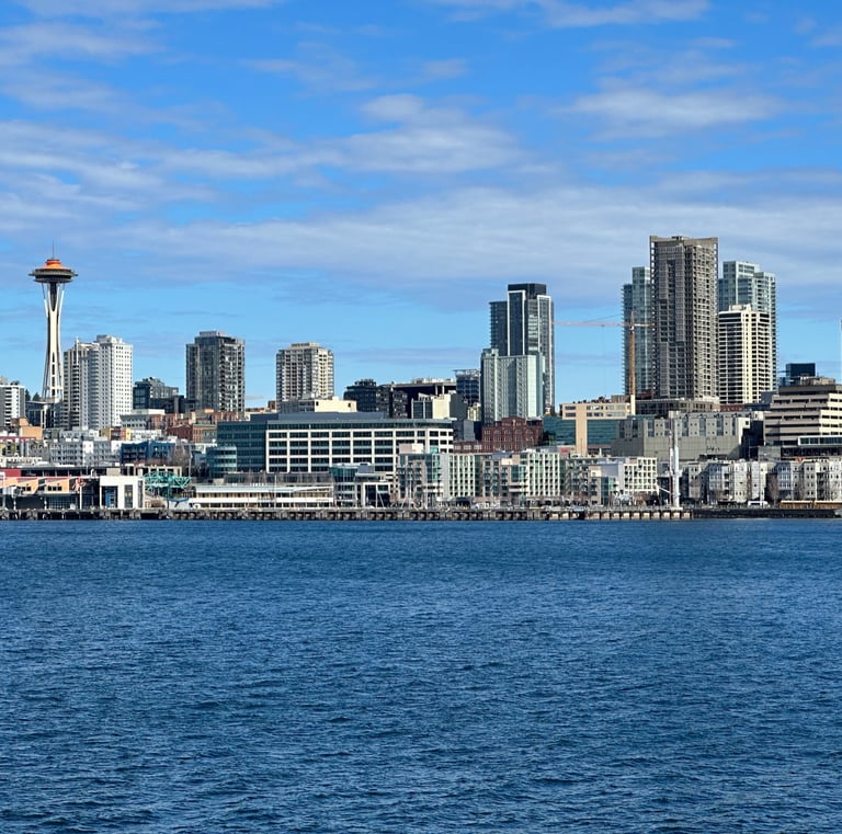 The Seattle skyline viewed from the waterfront