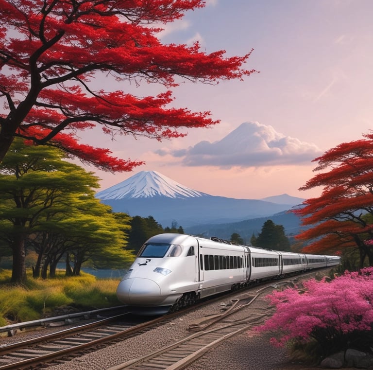 Japon donde el sagrado Monte Fuji observa silencioso cómo los shinkansen tejen el futuro a 320 km/h.