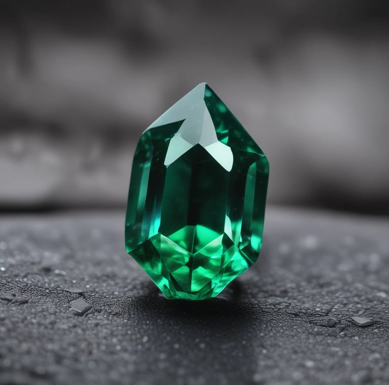 A hand holding a radiant ruby against a neutral background.