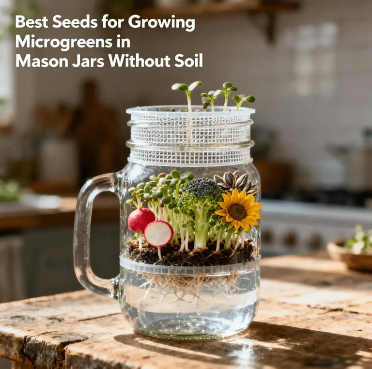 Best Seeds for Growing Microgreens in Mason Jars Without Soil