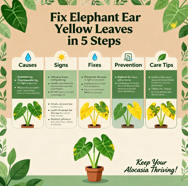 Fix Elephant Ear Yellow Leaves in 5 Steps
