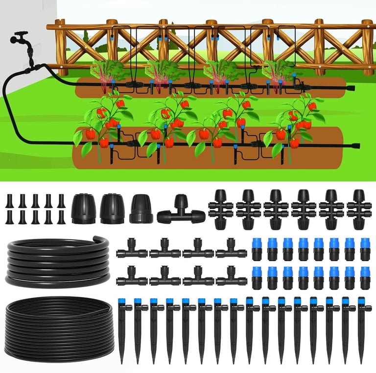 MIXC 230FT Quick-Connect Drip Irrigation System Kit