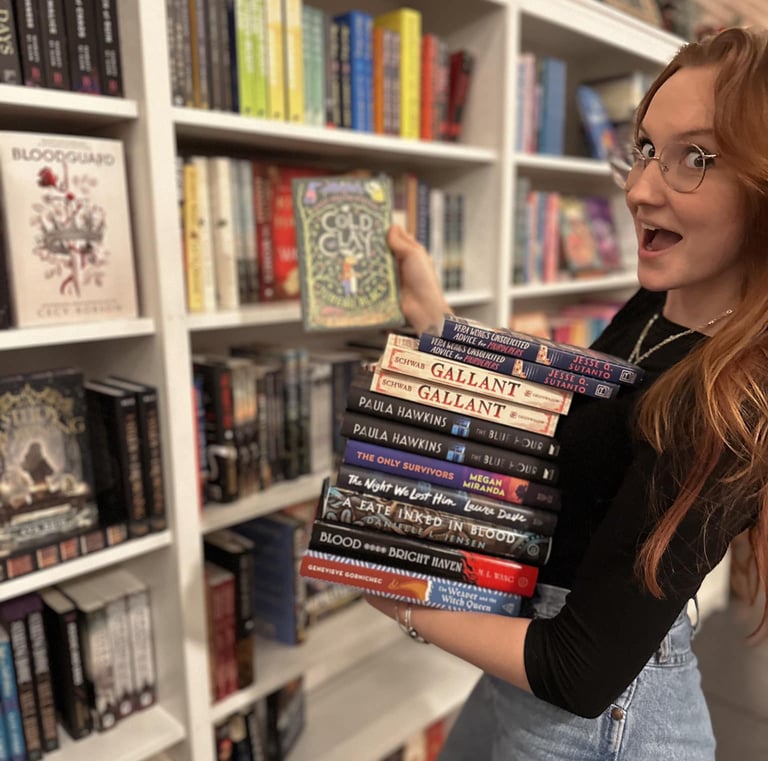 Kandelyne stock the shelves of Marigolds Bookstore