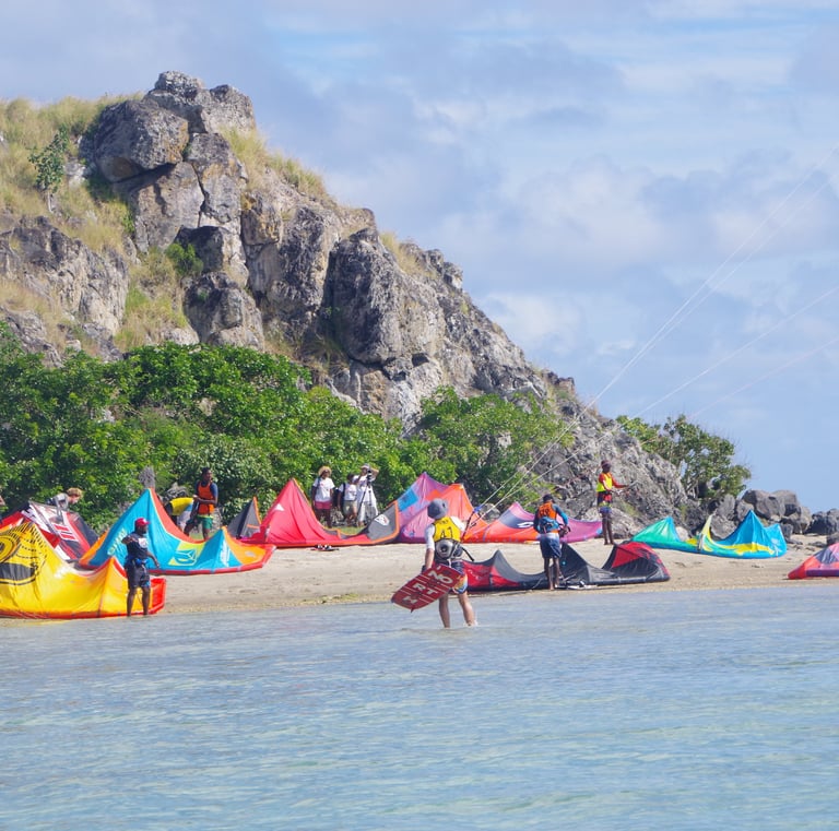 kitesurfing school mauritius downwind event