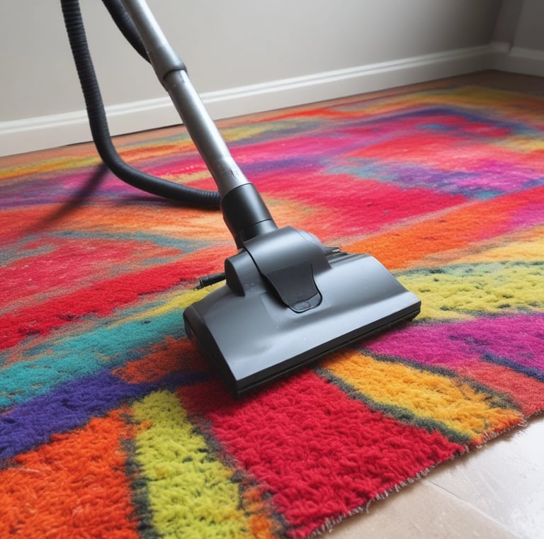 Two window cleaners are suspended by ropes, working on cleaning the glass windows of a tall building. Each cleaner is equipped with tools and a bucket, skillfully moving along the facade with safety harnesses. The building features reflective blue-tinted glass panels, creating a striking geometric pattern.