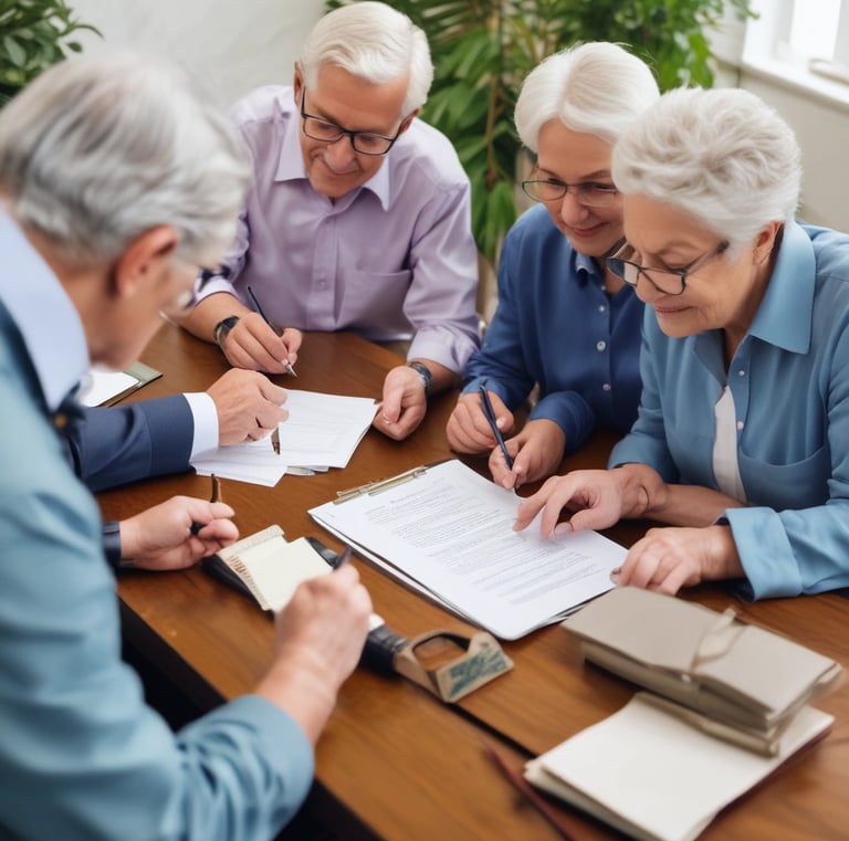 A modern building facade with large glass windows, prominently displaying signage for a medical center in bold blue and red colors against a sleek grey exterior.