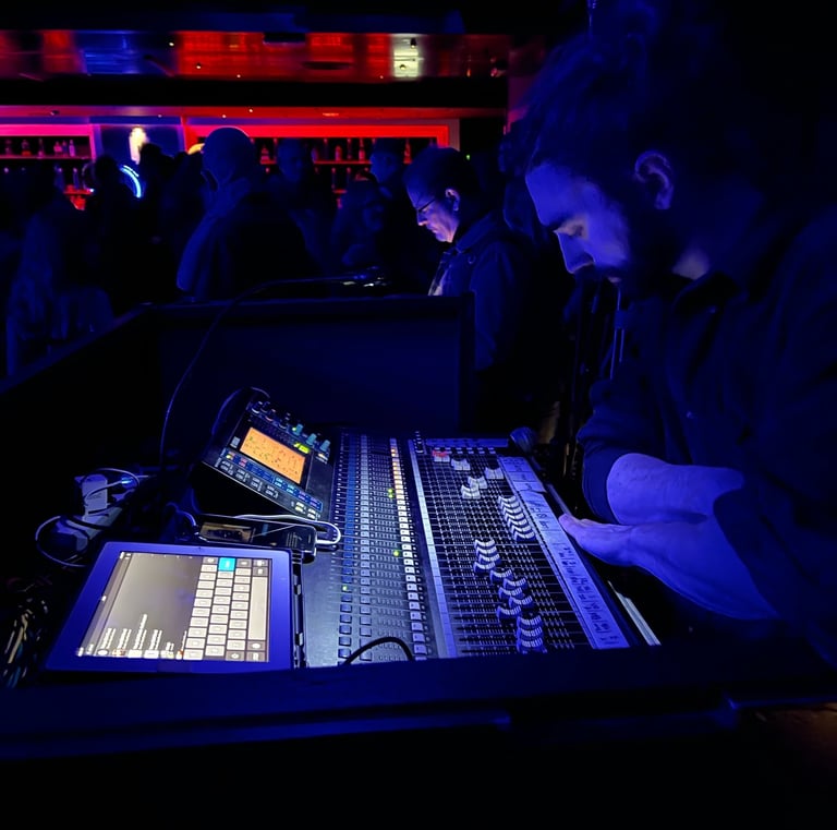 Calm before the storm. Mixing FoH for The Wake in Madrid