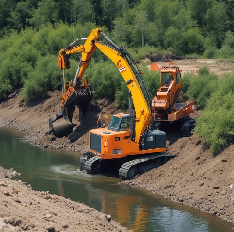 A team of professionals collaborating on a construction project.