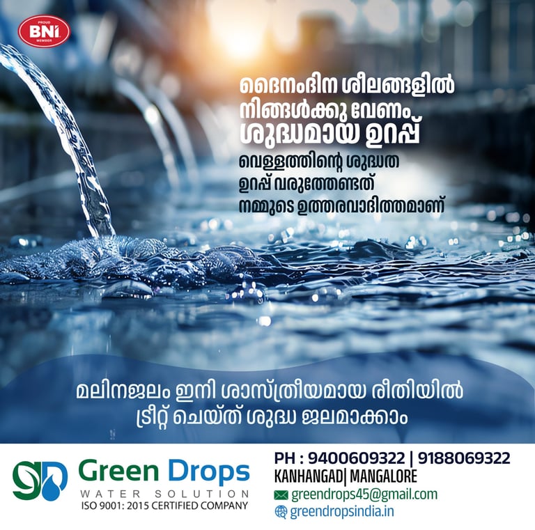 Best Digital Marketing Agency in kasaragod offers creative poster for greeen drop water solution