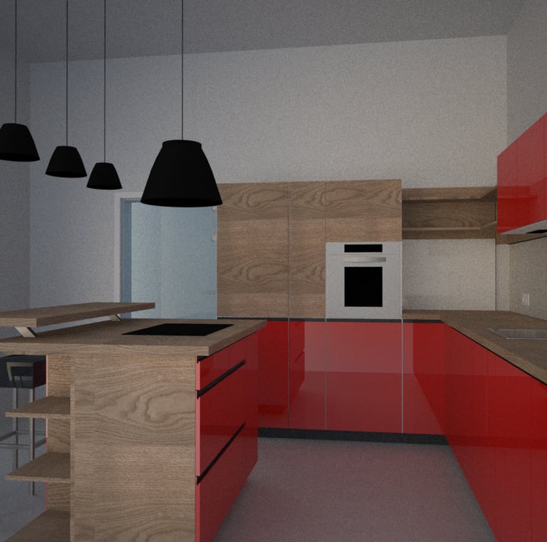 Küchenplanung, Innenarchitektur, Design