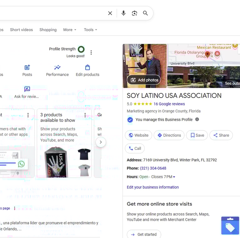 SOYLATINOUSA Google Business Profile