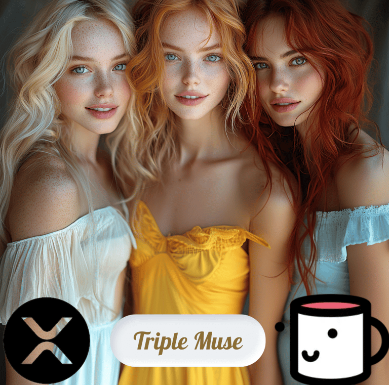 A captivating NFT collection featuring three stunning women—one blonde, one with strawberry red hair