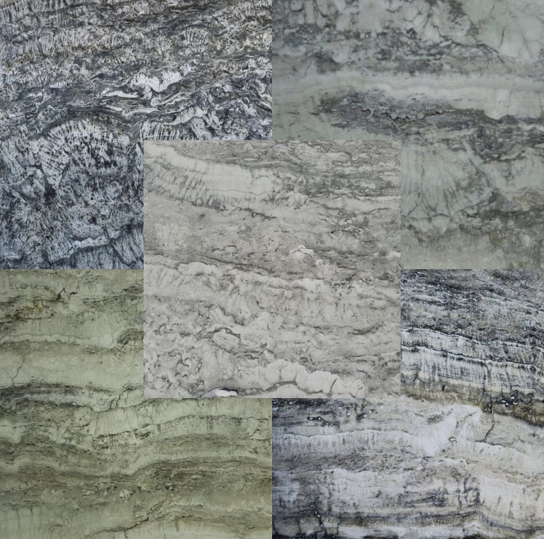 Silver Travertine Slabs