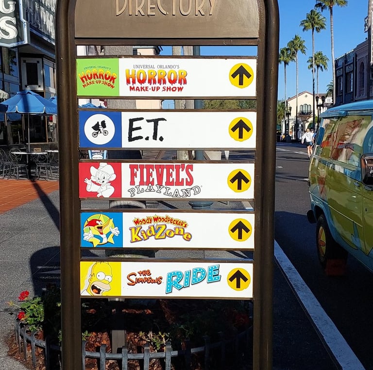Placa da Universal Studios