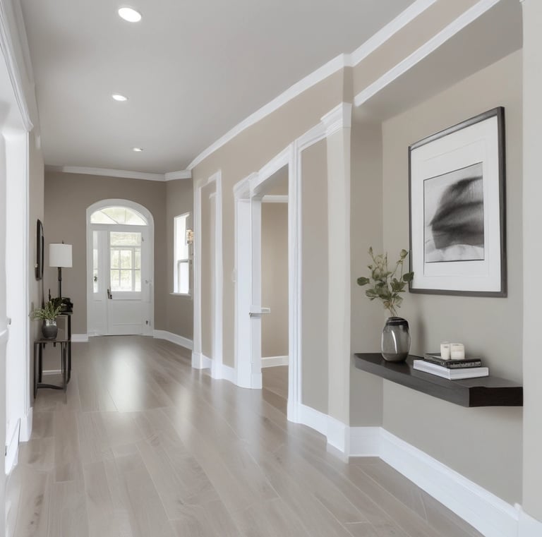 An interior space with exposed brick walls and visible structural damage. The plaster is crumbling, revealing bricks beneath, and there is a pile of rubble on the floor. The walls have patches of orange paint, and some bricks are missing, indicating significant deterioration.