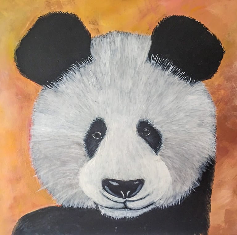 Panda - Hiperrealismo acrílico