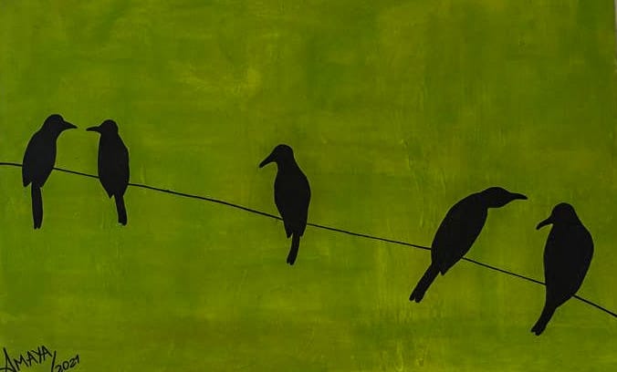Parejas - acrílico sobre lienzo