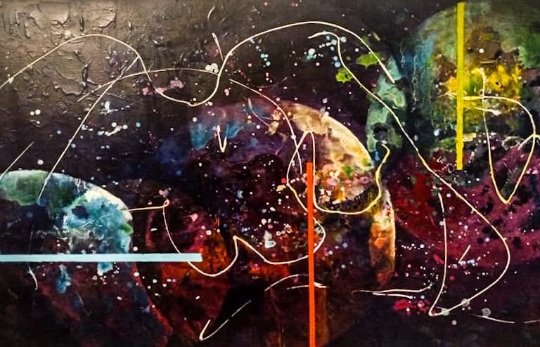 Serie Conexiones - mixta sobre lienzo - Feria de Servicios Miami