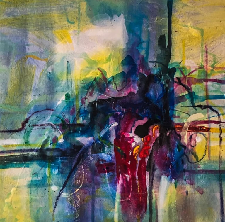 Serie Conexiones - mixta sobre lienzo