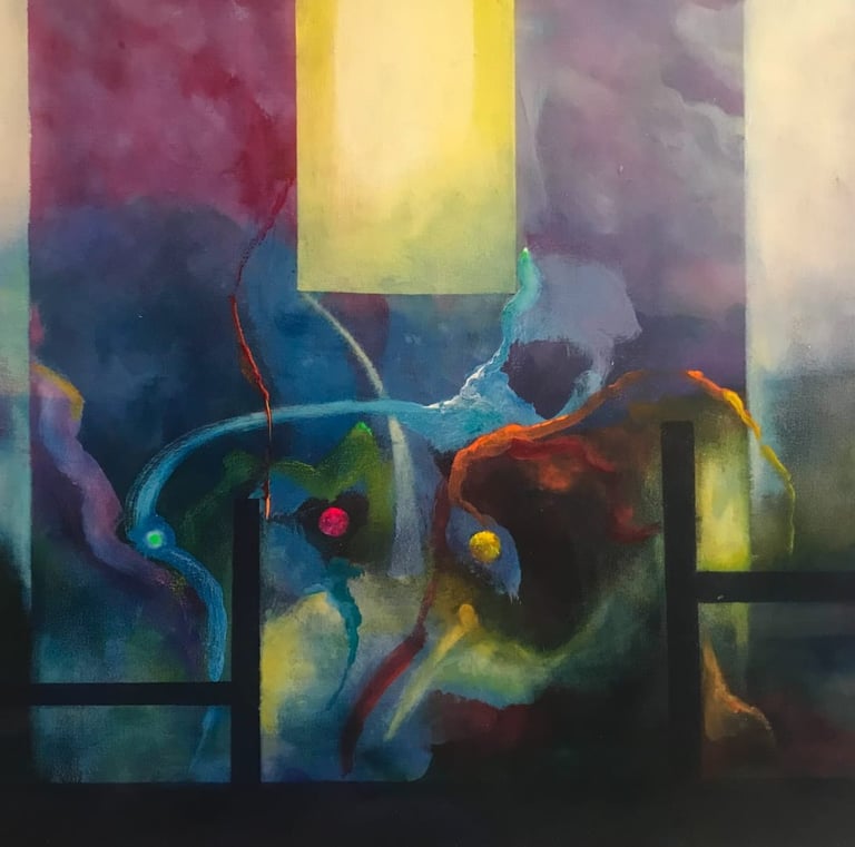 Serie - Conexiones - técnica mixta sobre lienzo