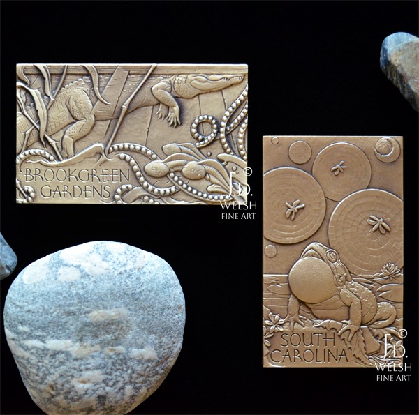 Brookgreen Medal - Days of Silence Nights of Song - Alligator and Toad Relief - Jeremiah D Welsh