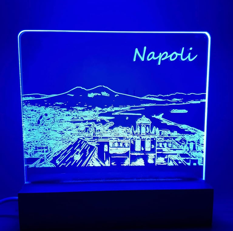Lampada Led in plexiglass di Napoli
